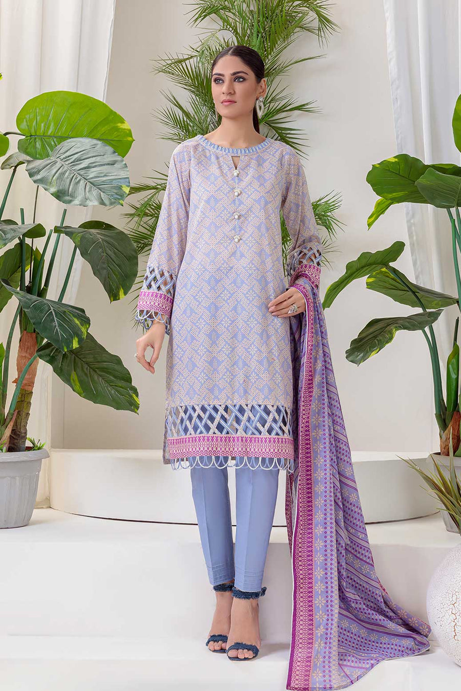 Bonanza Satrangi Ssr223p15 Lilac Eid Prints 2022