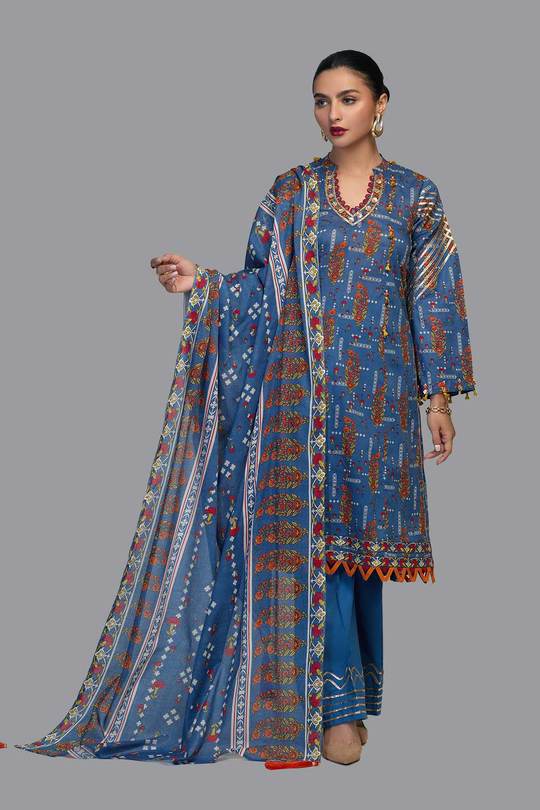 Pansy - 3 Pc Bonanza Satrangi Summer Volume 2 2021