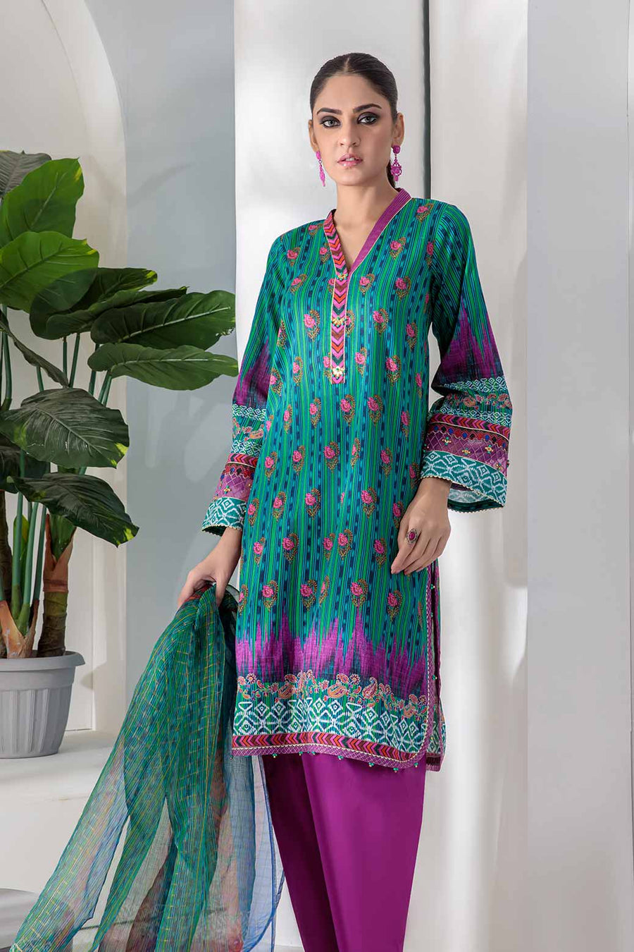 Bonanza Satrangi Fern Sst223p49 Summer Collection 2022