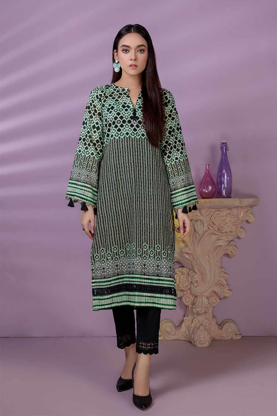 Bonanza Satrangi Green Khaddar (SWO222P09) Winter Collection 2022