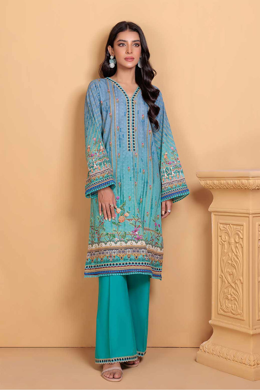 Bonanza Satrangi Blue Khaddar (SWO222P28) Winter Collection 2022