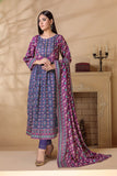 Bonanza Satrangi Purple Khaddar Suit (SWO223P01B) Winter Collection 2022