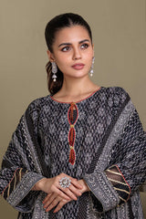 Bonanza Satrangi Black Khaddar Suit (SWO223P04B) Winter Collection 2022