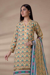 Bonanza Satrangi Mustard Khaddar Suit (SWO223P07B) Winter Collection 2022