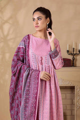 Bonanza Satrangi L Pink Khaddar Suit (SWO223P08B) Winter Collection 2022