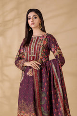 Bonanza Satrangi D Mar00n Khaddar Suit (SWO223P45B) Winter Collection 2022