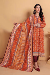 Bonanza Satrangi Orange Cotton Suit (SWO223P65A) Winter Collection 2022