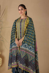 Bonanza Satrangi Green Khaddar Suit (SWO223P74) Winter Collection 2022