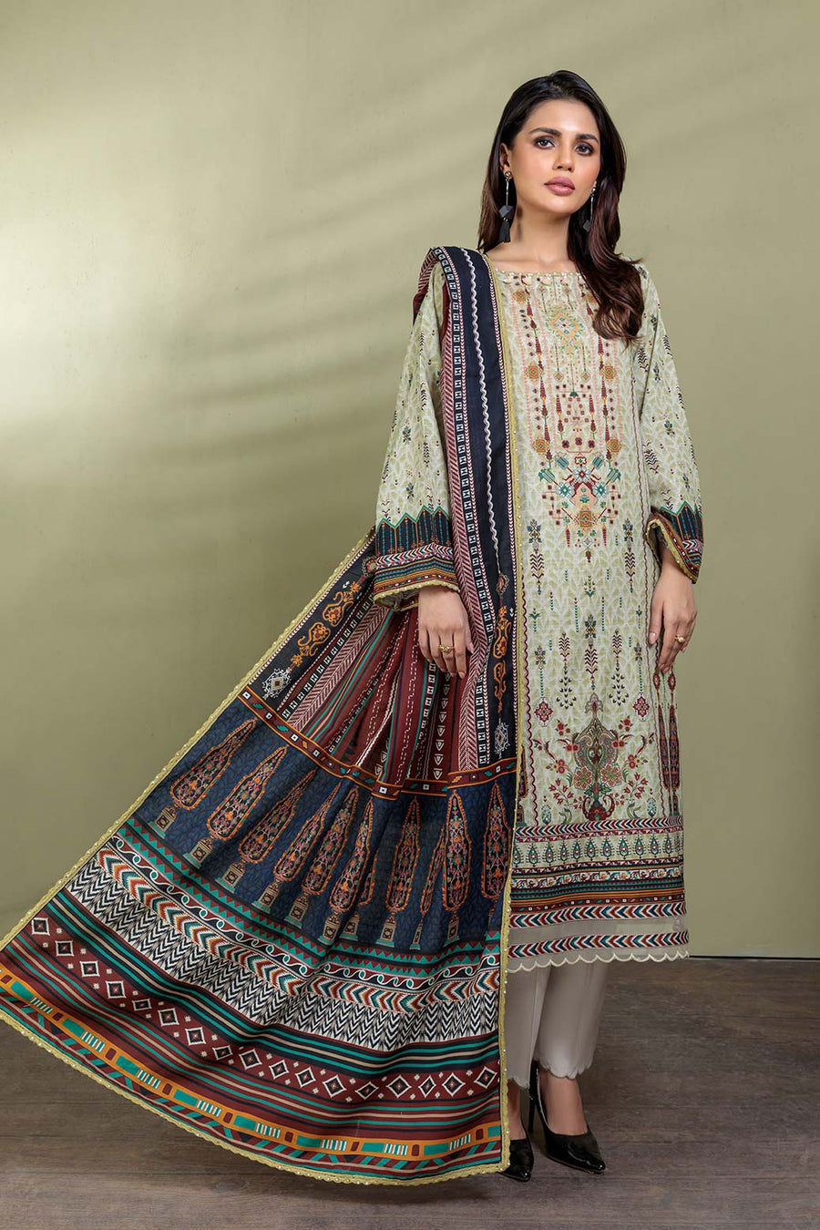 Bonanza Satrangi Beige Khaddar (SWO223P76) Winter Collection 2022