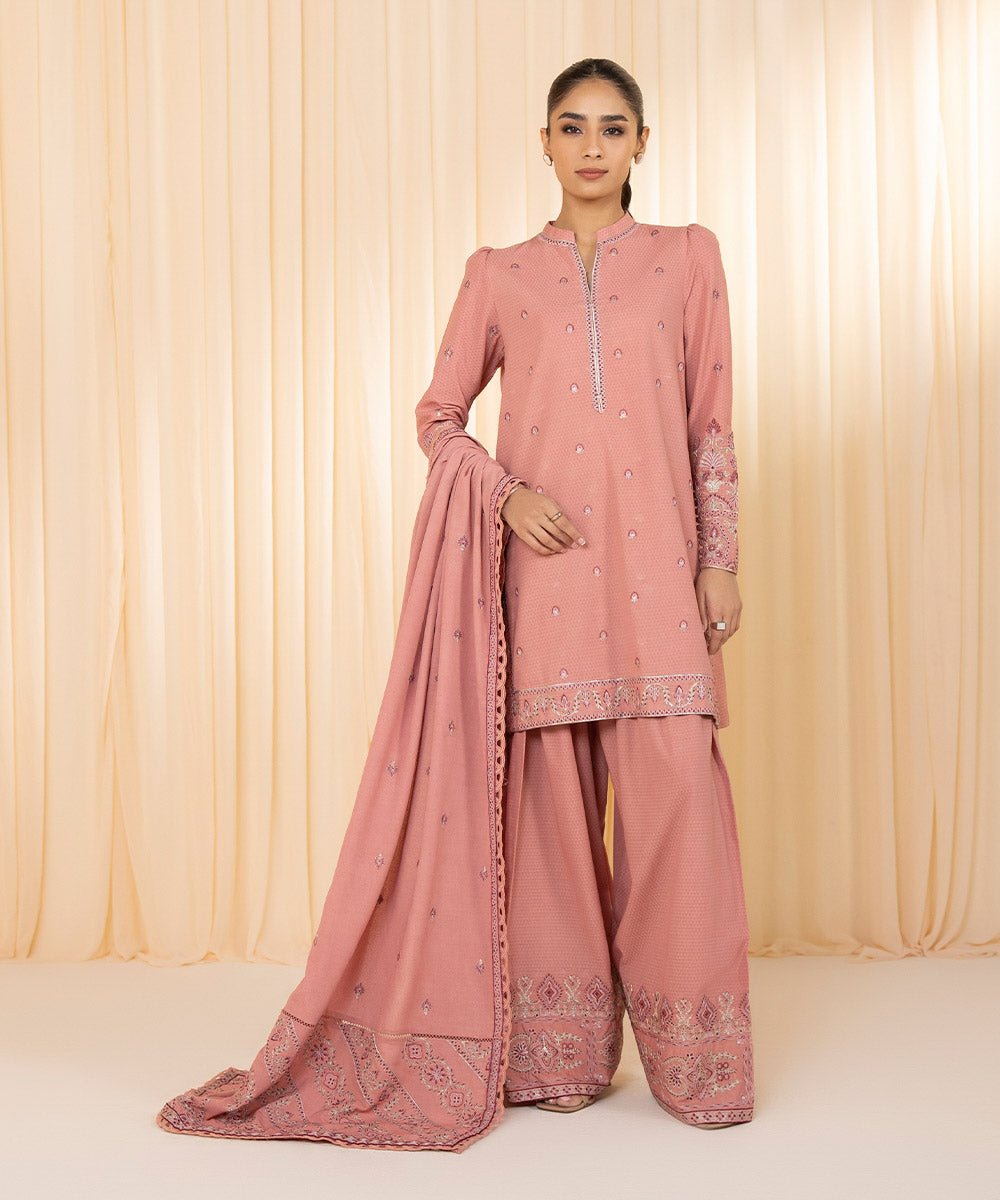 Sapphire U3PE-LX23V10-6 - 3 Piece - Embroidered Dobby Suit Festive 2 Collection