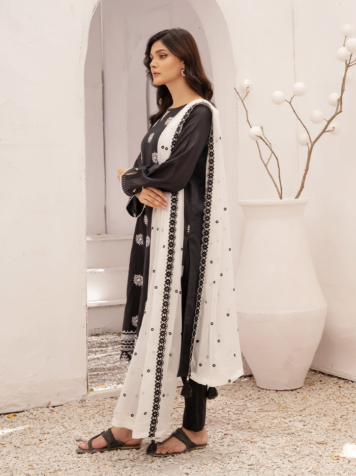 Salitex UNS23BW006UT Monochrome 3PC Embroidered Collection
