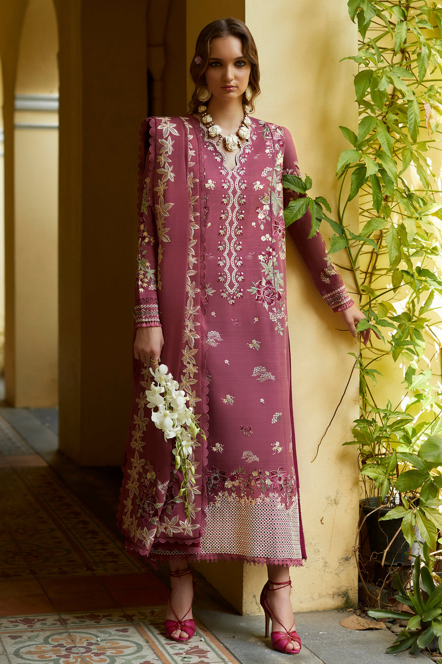 Zaha By Khadija Shah Lalam (ZW22-13) Embroidered Khaddar Winter Collection