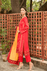 Zebtan ZL-2-Red Luxury Lawn Collection