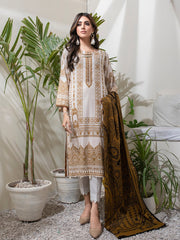 Salitex 3pc Printed Lawn Shirt With Printed Lawn Dupatta Dyed Cambric Trouser Inaya Vol 2 Ip 00087a Summer Collection 2021