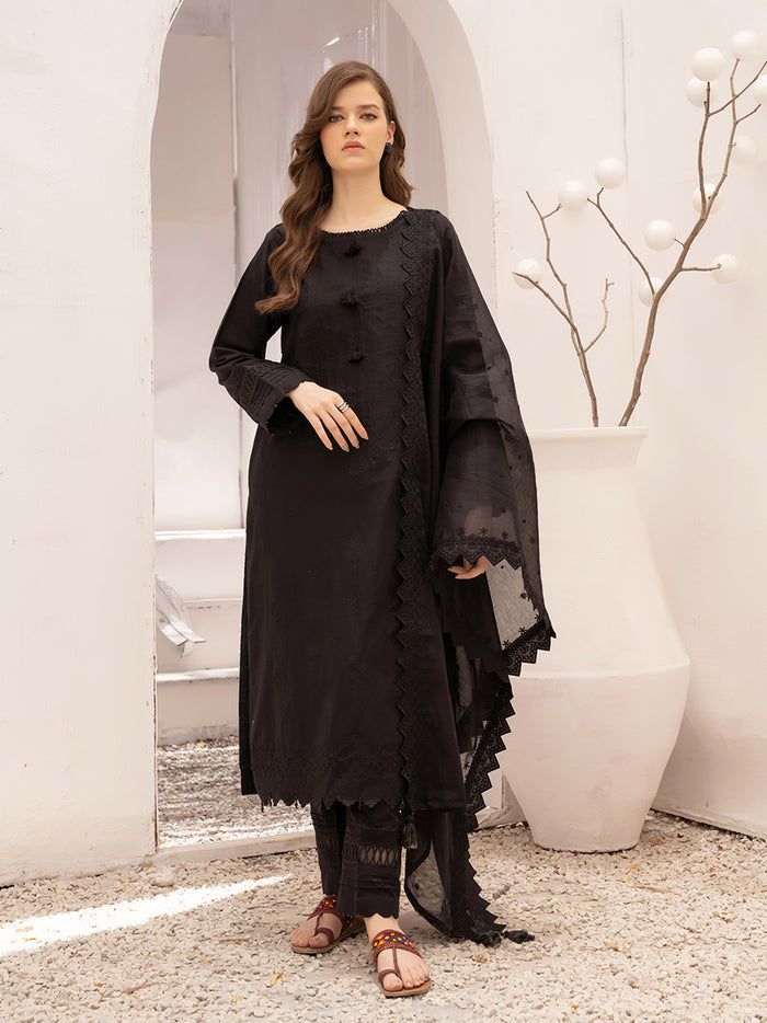 Salitex UNS23BW007UT Monochrome 3PC Embroidered Collection