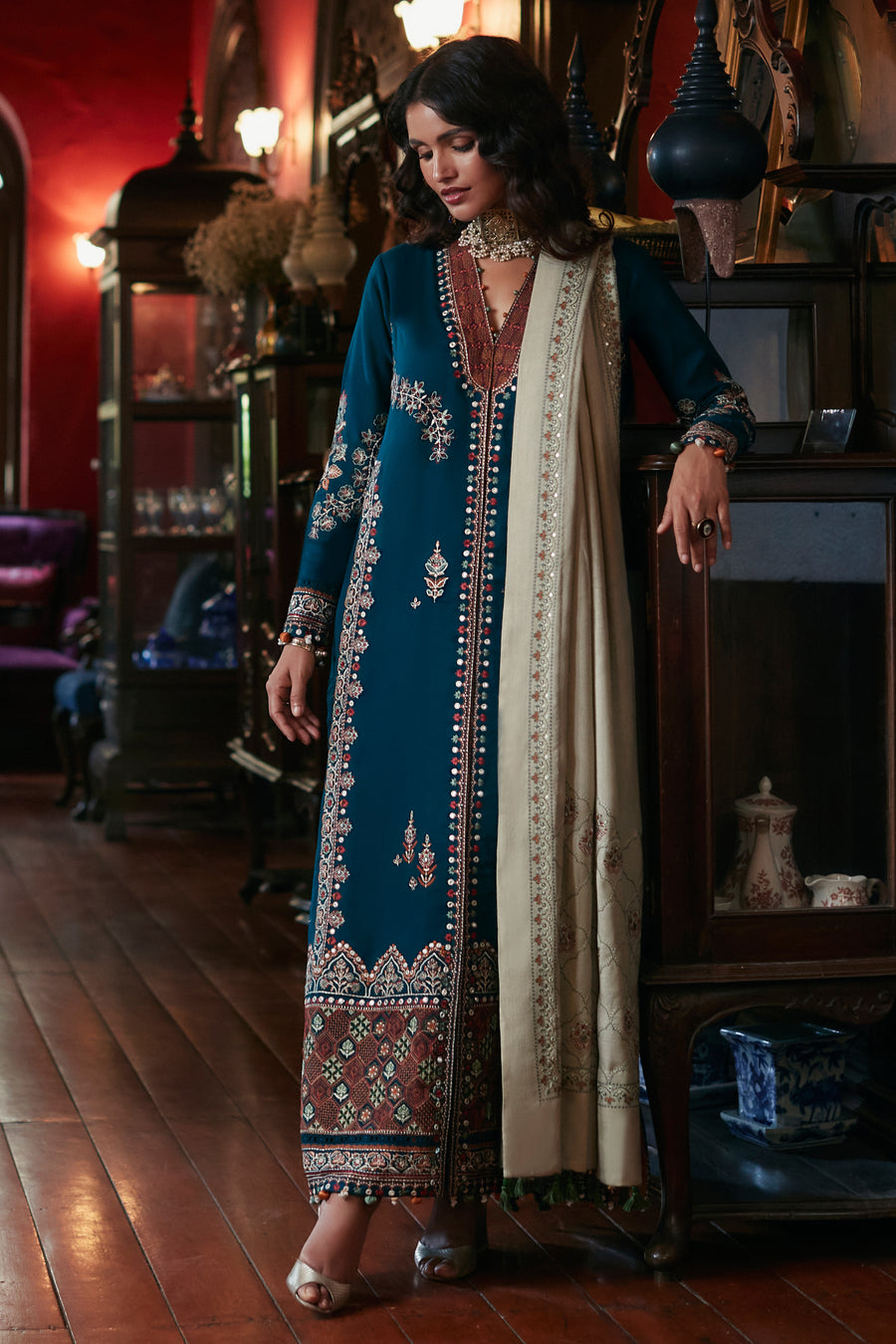 Zaha By Khadija Shah Jehan (ZW22-02) Embroidered Khaddar Winter Collection