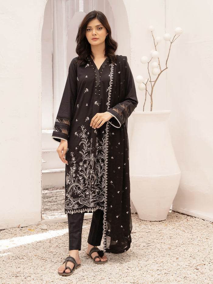 Salitex UNS23BW002UT Monochrome 3PC Embroidered Collection