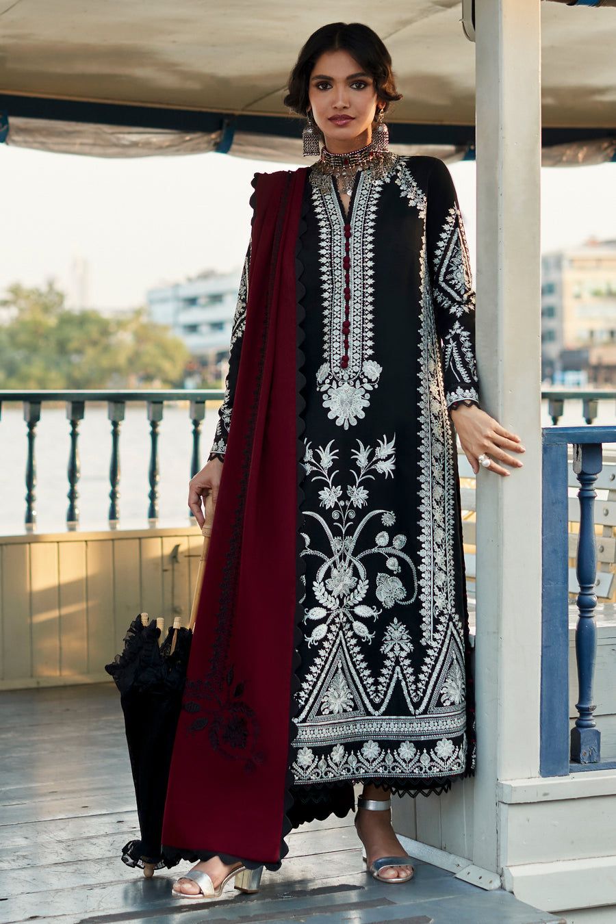 Zaha By Khadija Shah Ceyda (ZW22-09) Embroidered Khaddar Winter Collection