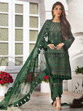 Salitex Bold Green 3pc Heavy Embroidered Luxury Chiffon Suit Hc 00005 Summer Collection 2021