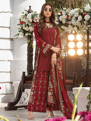 Salitex Garnet 3pc Heavy Embroidered Luxury Chiffon Suit Hc 00002 Summer Collection 2021