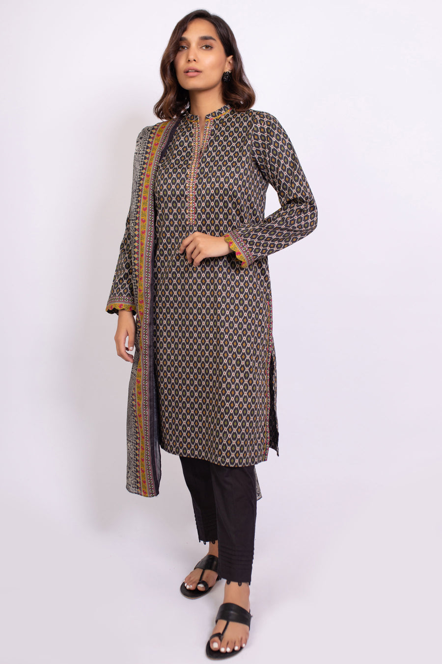 Aaleen by Crimson Embroidered Khaddar Suit Unstitched 3 Piece CR24AW Meenakari - Winter Collection