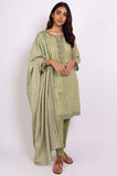 Zeen Woman 3 Piece Embroidered Khaddar Suit WLM32681 Olive Winter Collection Vol 1 2022