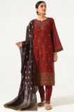 Zeen Woman 3 Piece Embroidered Cotton Net Suit WUM32320 Maroon Winter Collection Vol 1 2022