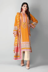 Khaadi A21306 Yellow Autumn Collection 2021