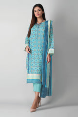 Khaadi A21324 Blue Autumn Collection 2021