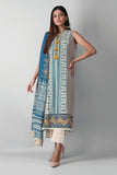 Khaadi A21344 Blue Autumn Collection 2021