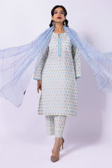 Khaadi AJ22303 White Spring Summer Lawn Vol 1