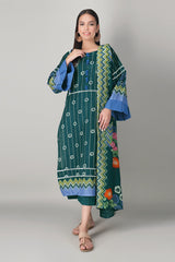 Khaadi Ak20413 Green Winter Collection 2020