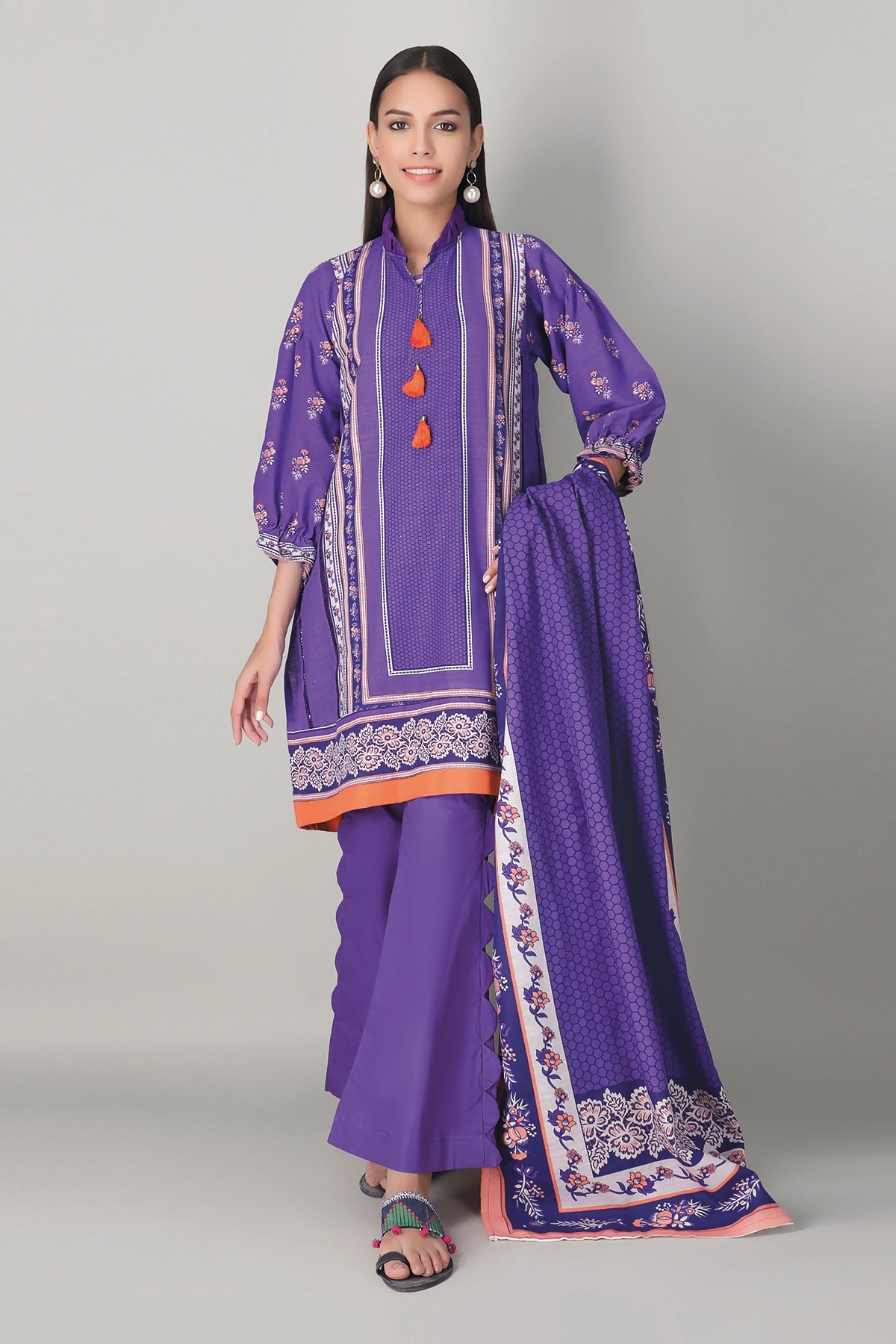 Khaadi Ak20417 Purple Winter Collection 2020