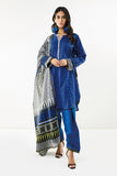 Khaadi A L ALA22264 Blue Cambric Lawn 2022