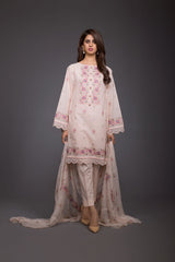 Bareeze Flax Flower Bnl662 Light Pink Dress