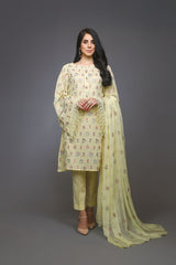 Bareeze French Marigold Bnl664 Yellow Dress