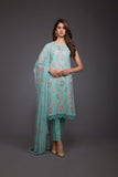 Bareeze Sugar Maple Bnl681 Aqua Dress