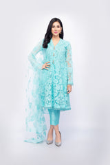 Bareeze Haute Couture Mc514 Aqua Dress