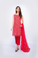 Bareeze Boho Village Bnl564 Red Dress