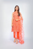 Bareeze Exotic Gold Mc525 Dark Pink Dress