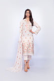 Bareeze Victorian Garden Ch2763 Cream Dress