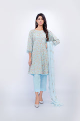 Bareeze Kosem Sultan Bnl471 Blue Dress