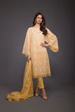Bareeze Art Of Chikankari Er665 Yellow Dress