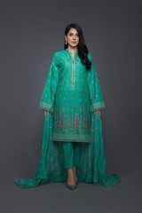 Bareeze Wild Garden Mc603 Green Dress