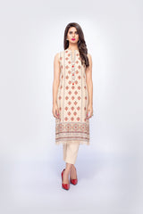 Bareeze Vintage Floret Ch2755 Beige Dress