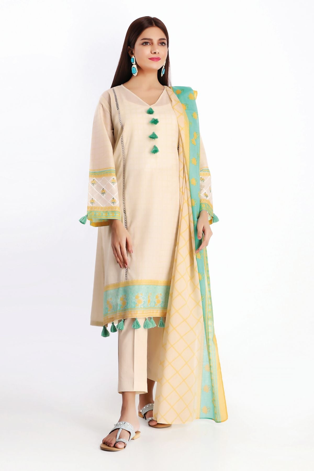 Khaadi B20214 Off white Summer Collection 2020
