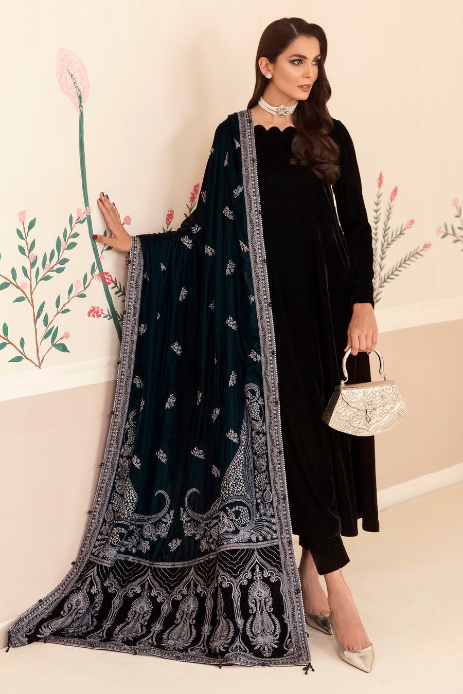 Jazmin Diyar Velvet Shawl Collection 2022