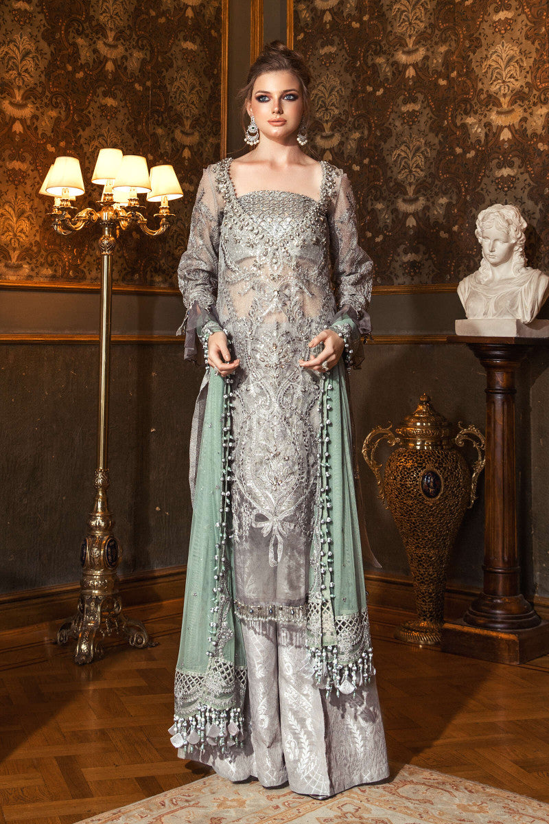 Maria B Silver Grey BD05 Wedding Edition 2020 Sara Clothes Maria B Silver Grey BD05 Wedding Edition 2020 Sara Clothes