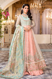 Maria B Pearl White, Peach and Aqua (BD-2408) Heritage Eid Collection 2022