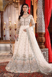 Maria B Pearl White and Peachy Silver (BD-2502) Mbroidered Wedding Collection